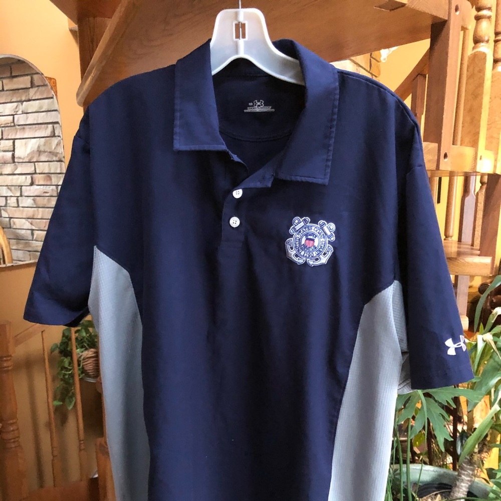 Coast Guard Under Armour Large Polo Active Shirt